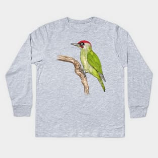 European green woodpecker Kids Long Sleeve T-Shirt